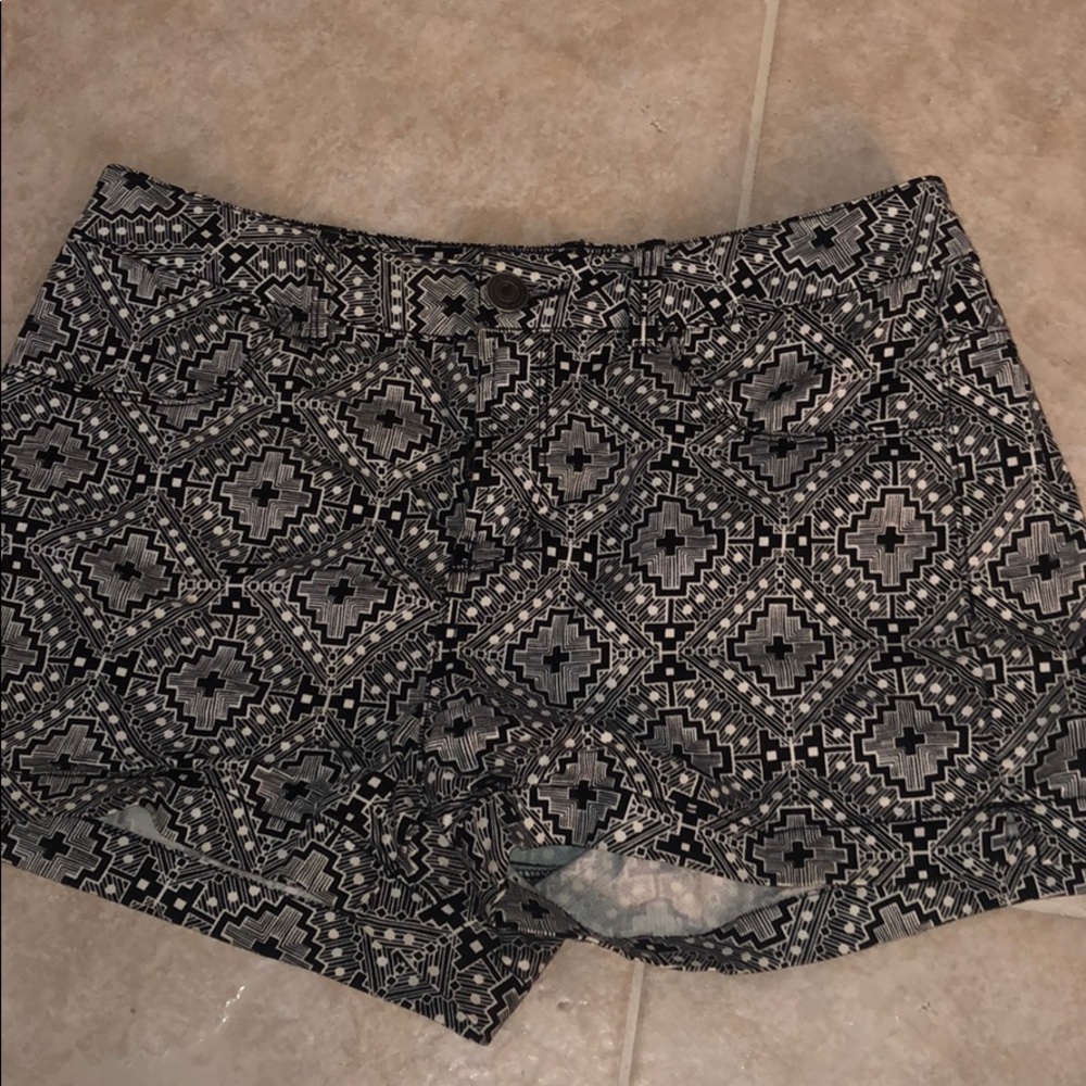 Black and white shorts
